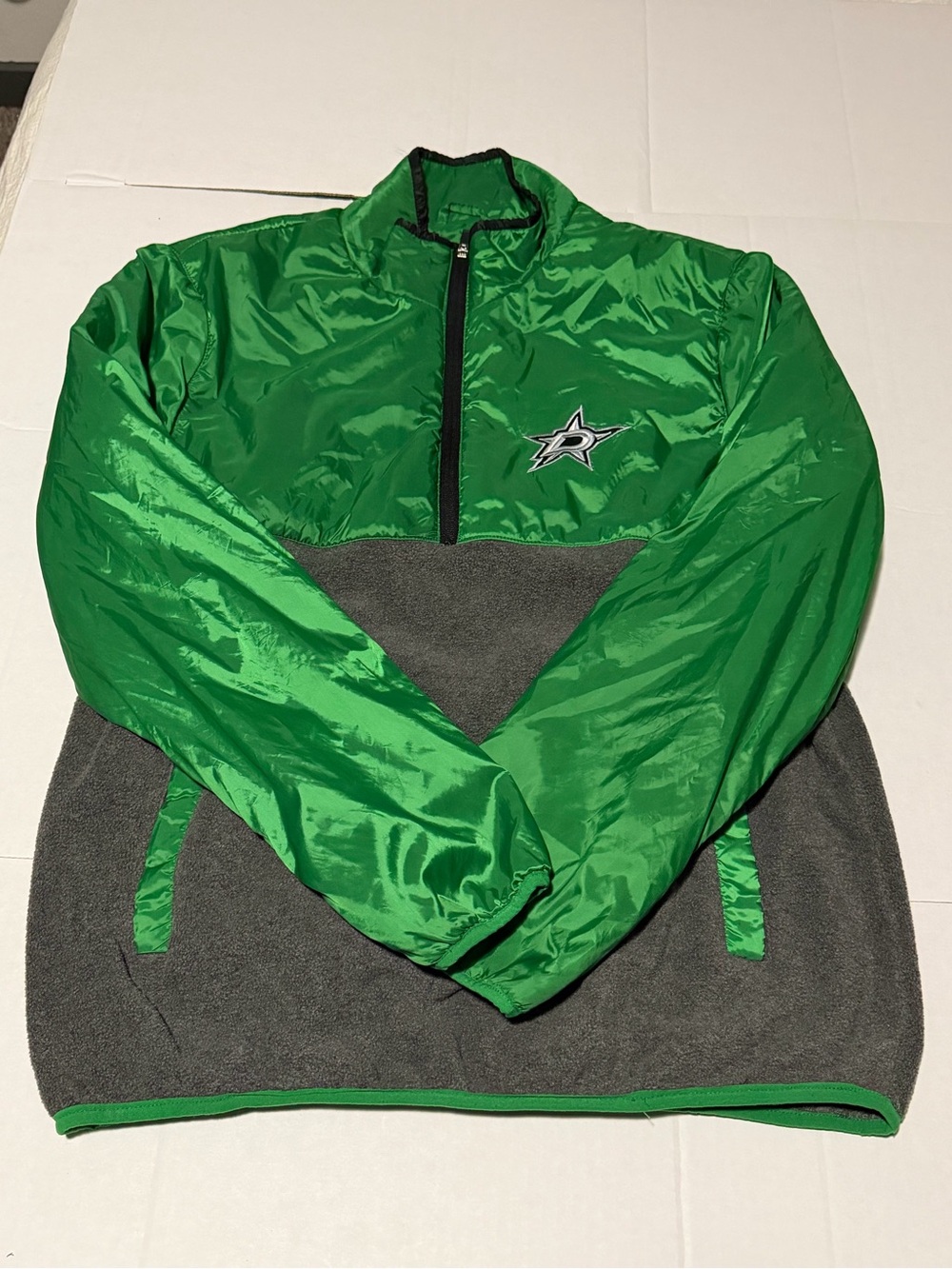 Dallas Stars G-III Carl Banks NHL 1/4 Zip Fleece Pullover Jacket Mens Large